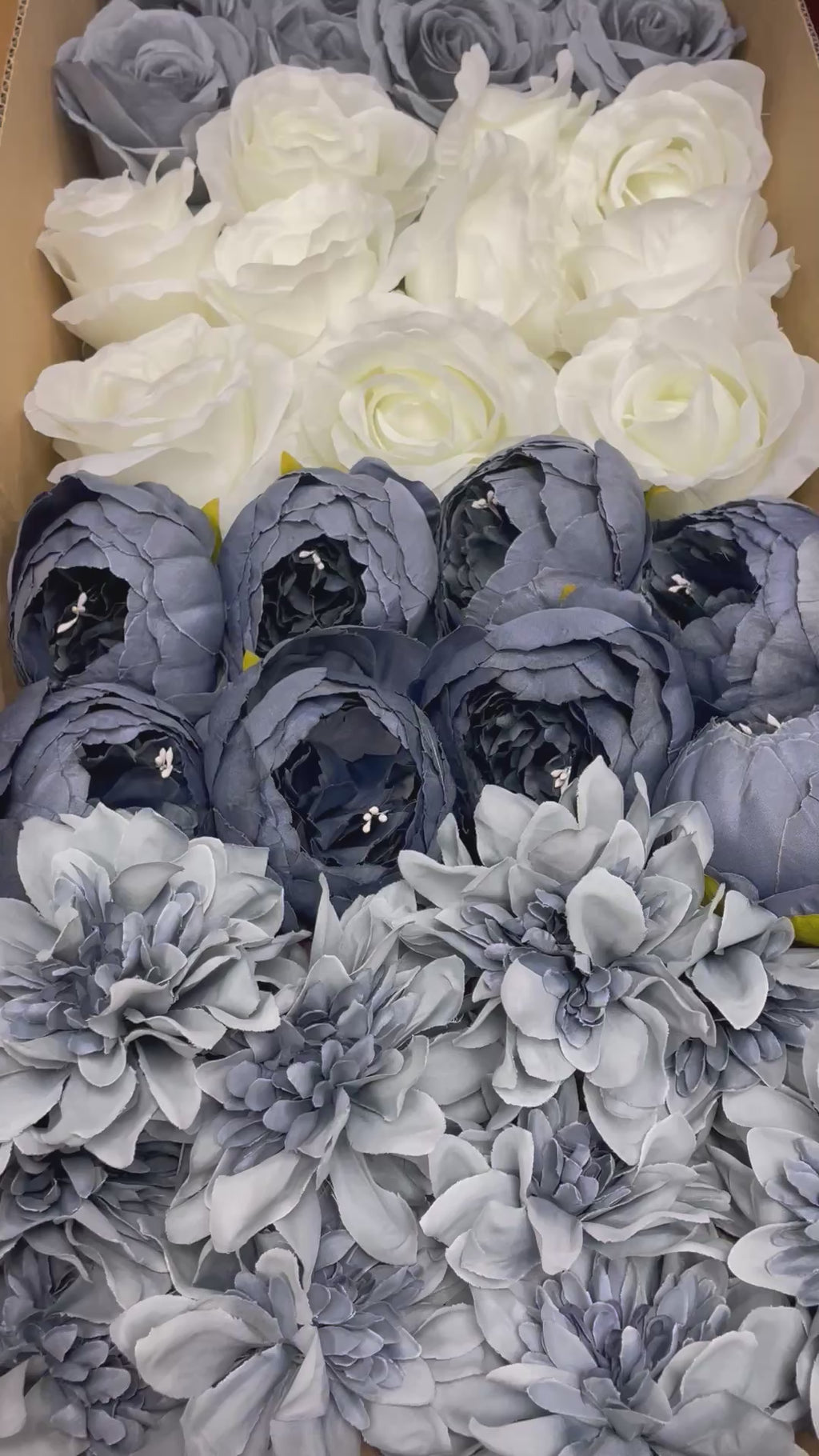 60/70 PCS Artificial Flower Heads(DS3), Mixed Colors for Wedding & DIY Decor