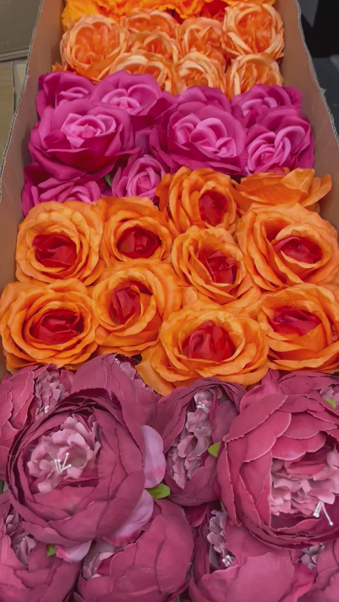 60/70 PCS Artificial Flower Heads(JS2) – Mixed Colors for Wedding & DIY Decor