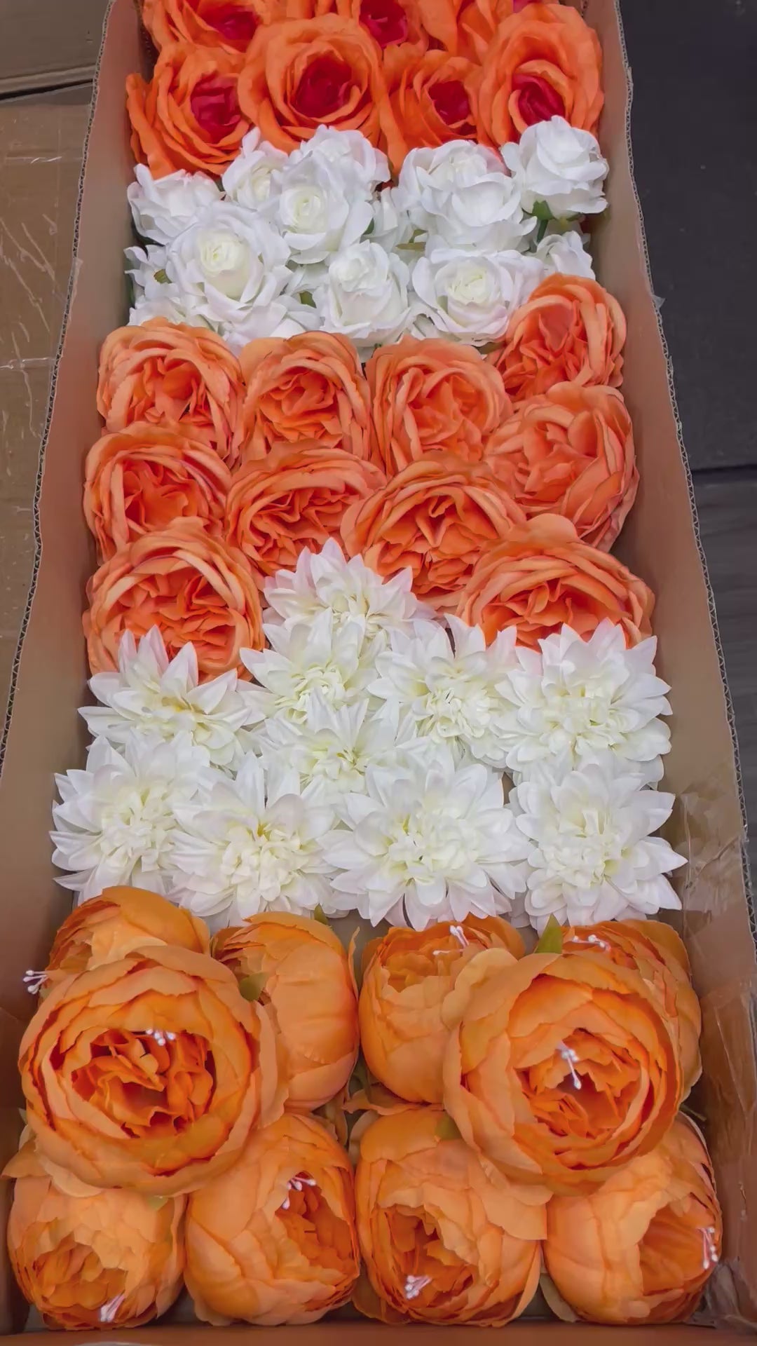 60/70 PCS Artificial Flower Heads(FS4) – Mixed Colors for Wedding & DIY Decor