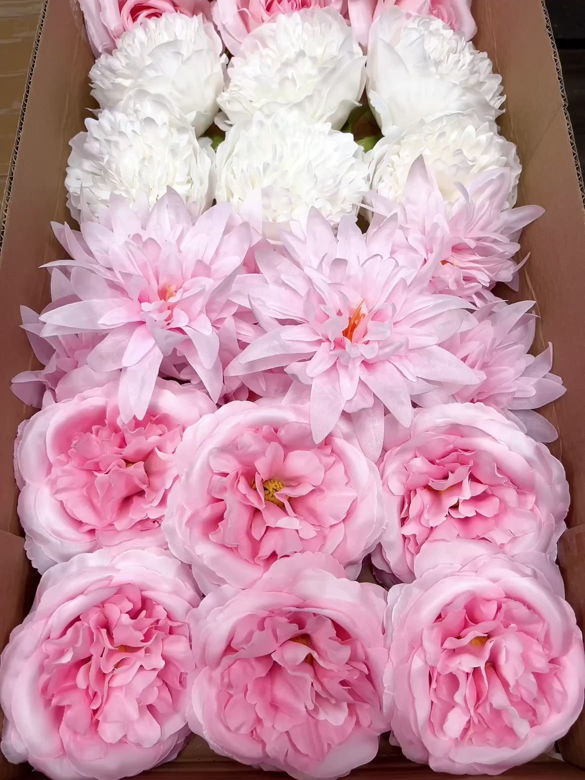 60/70 PCS Artificial Flower Heads (HS5), Mixed Colors for Wedding & DIY Decor