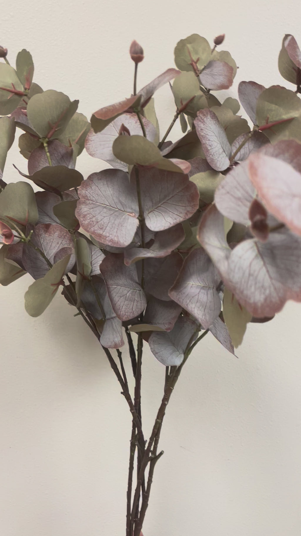 3Bunches/5Bunches Artificial Eucalyptus Stems, Dusty Mauve Tone, Soft Touch Realistic Greenery for Wedding Bouquets & Decor (AG12)