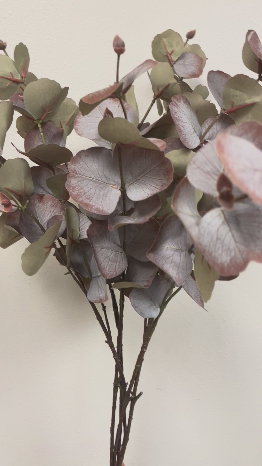 3Bunches/5Bunches Artificial Eucalyptus Stems, Dusty Mauve Tone, Soft Touch Realistic Greenery for Wedding Bouquets & Decor (AG12)