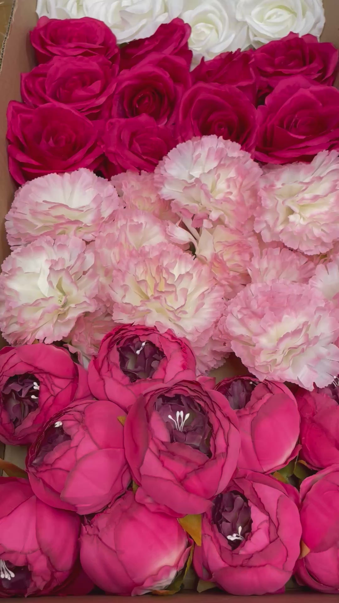60/70 PCS Artificial Flower Heads (AS4), Mixed Colors for Wedding & DIY Decor
