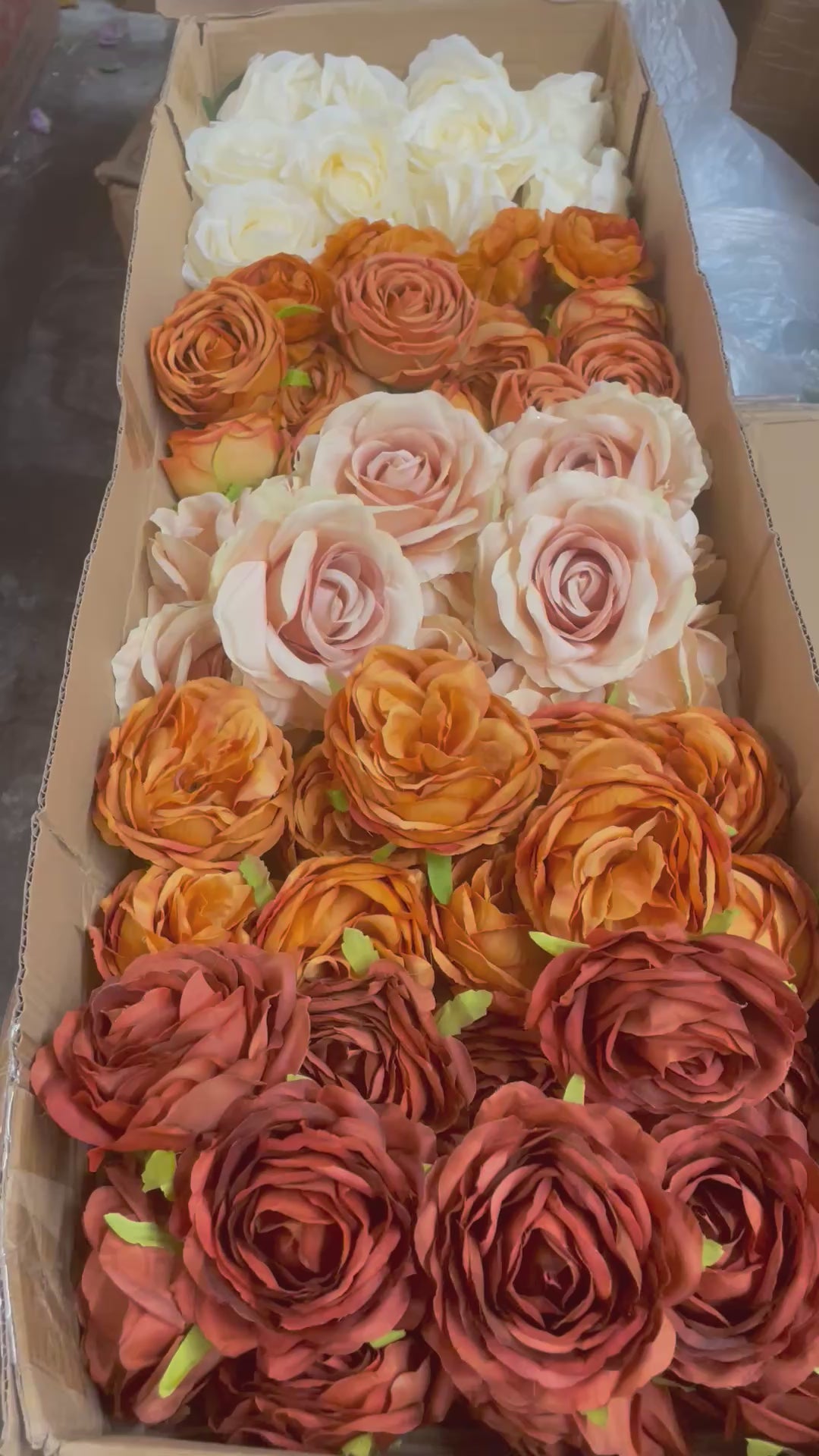 60/70 PCS Artificial Flower Heads(FS1) – Mixed Colors for Wedding & DIY Decor