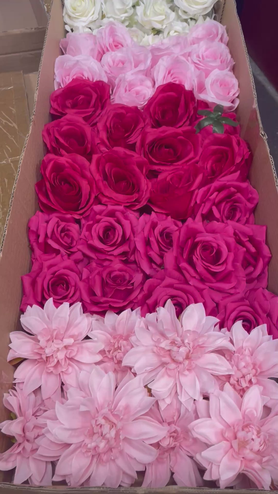 60/70 PCS Artificial Flower Heads (AS8), Mixed Colors for Wedding & DIY Decor