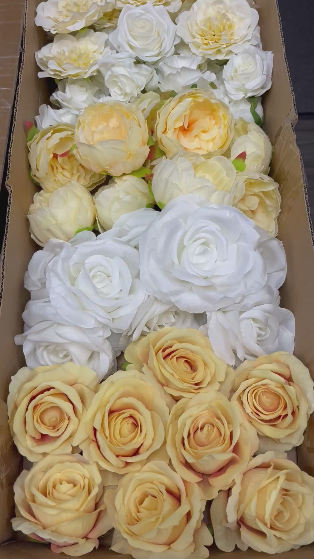 60/70 PCS Artificial Flower Heads (YS3D), Mixed Colors for Wedding & DIY Decor