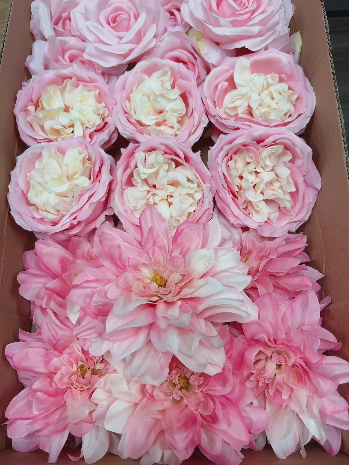 60/70 PCS Artificial Flower Heads (HS7), Mixed Colors for Wedding & DIY Decor